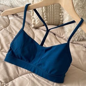 Lululemon Flow Y Nulu Blue Borealis Bra